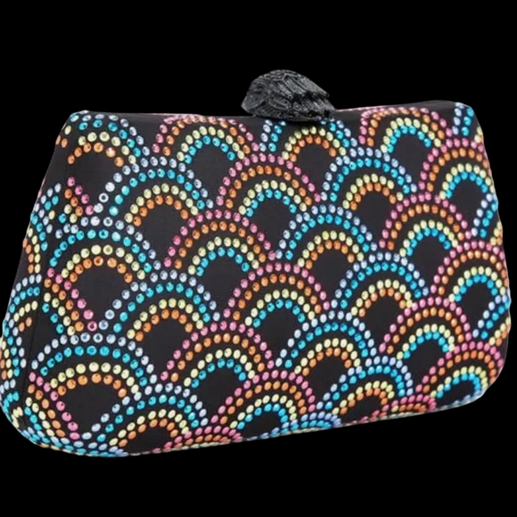 Kurt Geiger London (NWT) I Rainbow Crystal Clutch I Dust Bag - Picture 10 of 11